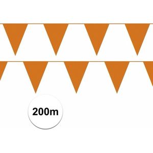 Oranje vlaggenlijnen pakket 200 meter