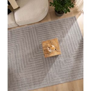 Scandinavisch vloerkleed - Contour Edge grijs 160x230 cm