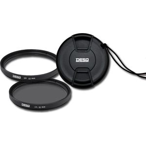 DESQ | Filterset 52mm | UV + Circulair Polarisatie| Lenscap met Koortje