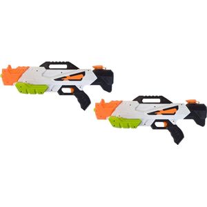 2x Waterpistool/waterpistolen gekleurd 47 cm