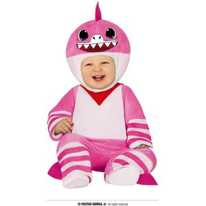 Guirca - Haai & Inktvis & Dolfijn & Walvis Kostuum - Roze Baby Haai In De Zee Kind Kostuum - Roze - 12 - 18 maanden - Carnavalskleding - Verkleedkleding