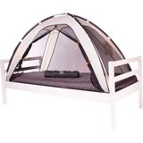 Deryan Bedtent Klamboe - 200x90cm -  Hoogste kwaliteit Muggennet Muskietennet 1mm gaas - Cream