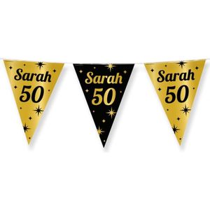 Paperdreams Vlaggenlijn - luxe Sarah/50 jaar feest- 10m - goud/zwart