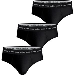 Björn Borg Cotton Stretch brief - heren slips (3-pack) - zwart