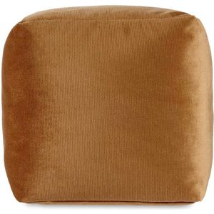 Poef Fluweel Beige 30 x 30 x 30 cm (4 Stuks)