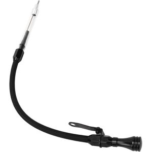 Flexibele roestvrijstalen motoroliepeilstok compatibel met LSX LS1 LS2 LS6 4.8L 5.7L 6.0L 6.2L (ZWART)