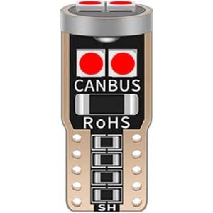 T10 LED - CANBUS - Extra fel - 6SMD - 12V - Roze - Per stuk