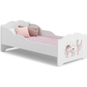 Kinderbed Anna 140x70 met afbeeldingen voor kinderen en een matras en frame inbegrepen