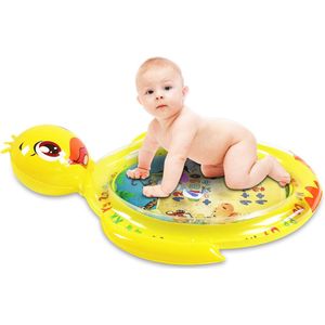 MD Creations ® - Eend Baby - Watermat - waterspeelmat - Opblaasbare Speelmat Waterkussen - Vroege Ontwikkeling Activiteit - Speelcentrum Pas geborenen