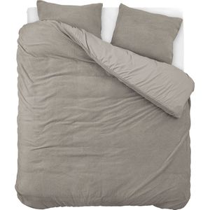 Sleeptime Teddy Dekbedovertrek - 200x200/220 + 2 kussenslopen 60x70 - Kaki - Tweepersoons