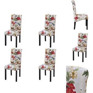 vidaXL Eetkamerstoel - Eetkamerstoelen - Keukenstoelen - Keukenstoel - Eetkamerstoelen 4 st stof meerkleurig