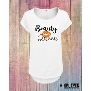 Shirt met lange rug ""Beauty Queen"" / L (40)