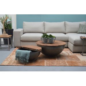 Livingfurn - Suzan Metal - 80x80x35 cm - Mangohout