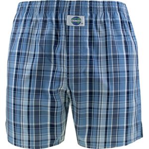 DEAL heren wijde boxershort check blauw 192271