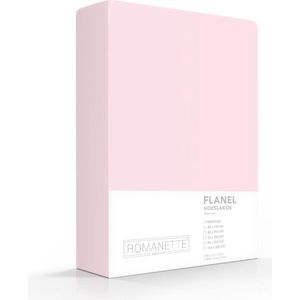 Excellente Flanel Hoeslaken Eenpersoons Extra Lang Roze | 90x220 | Ideaal Tegen De Kou | Heerlijk Warm En Zacht