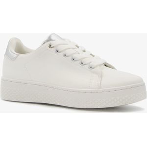 Blue Box dames sneakers met metallic detail - Wit - Uitneembare zool - Maat 36