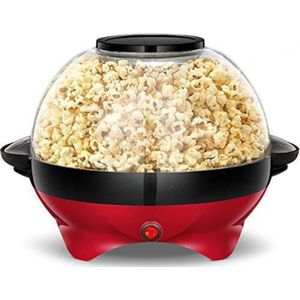 Popcornmaker met Suiker en Olie - Afneembaar Verwarmingsoppervlak - 5 Liter Capaciteit - Antiaanbaklaag - Inclusief Groot Deksel als Serveerschaal - Handige Ruimtebesparende Opslag