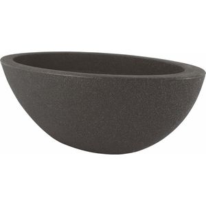 Cti Ovale Plantenbak Jardiniere LUGANO Graniet zwart 60cm