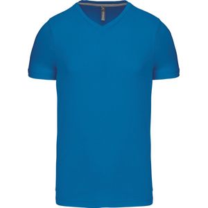 Tropisch Blauw T-shirt met V-hals merk Kariban maat M