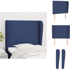vidaXL Hoofdeind Trendy - Bedombouw Accessoire - 103 x 23 x 118/128 cm - Blauw - Bedonderdeel
