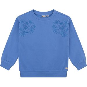 DAILY7 Sweater Embroidery Flower Truien & Vesten Meisjes - Sweater - Hoodie - Vest- Blauw - Maat 104