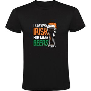 I have been Irish for many beers Heren T-shirt | St. Patrick's Day | Bier | Alcohol  | Drank | Kroeg | Feest | Zwart