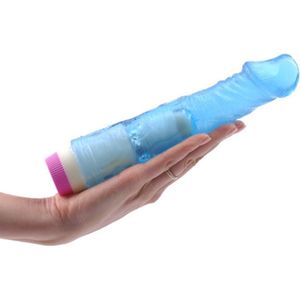 Realistische Dildo Vibrator Blue Doorzichtig - Stimulerend voor vrouwen - Stimulerend voor clitoris - Spannend voor koppels - Sex speeltjes - Sex toys - Erotiek - Sexspelletjes voor mannen en vrouwen – Seksspeeltjes - Stimulator