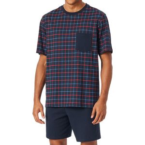 Schiesser heren shortama korte mouw - Katoenen zomer pyjama korte broek - 54