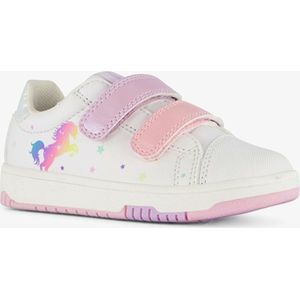 Blue Box meisjes sneakers met unicorns wit roze - Maat 25 - Uitneembare zool