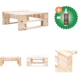 vidaXL Tuinhocker pallet hout - Poef - Inclusief Houtreiniger en verfrisser