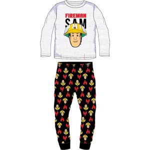 Brandweerman Sam pyjama - maat 128 - Fireman Sam pyjamaset - grijs / zwart