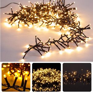 Cheqo® Kerstboomverlichting LED - Kerstlampjes - Kerstverlichting - Kerstboom Verlichting - Warm Wit - 384 LED's - Timerfunctie - Voor Binnen en Buiten