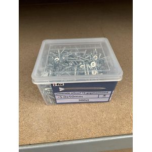 Houtschroef. 5.0 x 50mm. lang. Platkop-Torx-T-30. gegalvaniseerd . 300 stuks spaanplaat schroeven. Ifix.
