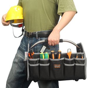 Robuuste Elektricien Gereedschapstas 16 Inch - Grote Capaciteit Houtbewerking Toolbag - Open Top Softsided Opslag Organizer - Heavy Duty Handtas voor Gereedschap - Ideaal voor Doe-het-zelvers & Professionals