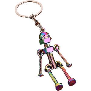 Retro Robot Sleutelhanger I Vintage Sleutelhouder I Sleutelhanger I Schoef Design I Multicolor