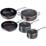 Set kookpotten en pannen Tefal Reserve Hard Anodised 8 stuks
