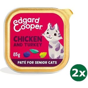 Edgard & cooper kat senior pate kalkoen / kip kattenvoer 2x 16x85 gr