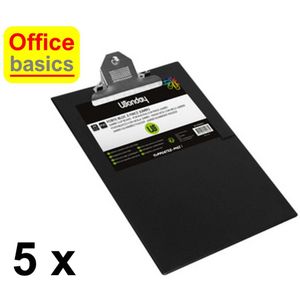 5 x klembord Classic Office Basics - A4 - kunststof zwart