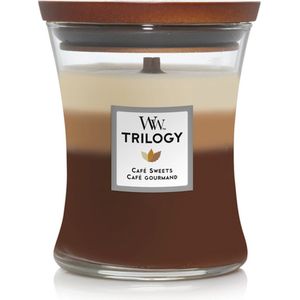 WoodWick Hourglass Medium Trilogy Geurkaars - Cafe Sweets