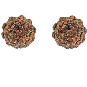 Behave – Oorstekers – Bruin smoked topaz – 0.8 cm – Warme vintage look