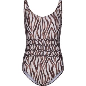 Pastunette Badpak Safari - Beige/Bruin - Corrigerend - Maat 42