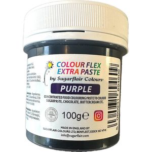 Sugarflair Colourflex Extra Paste Voedingskleurstof - Pasta - Paars - 100g