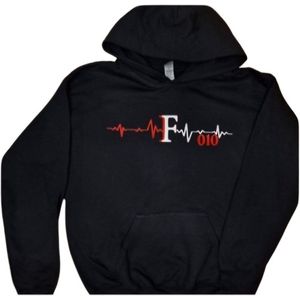 Hoodie Feyenoord hartslag maat L