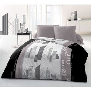 Noorse hoes HOME LINGE PASSION Wit Zwart/Gris 220 x 240 cm