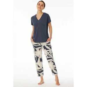 Schiesser dames pyjama - Selected! Premium - 48 - Blauw