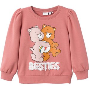 NAME IT NMFARRA CAREBEARS SWEAT BRU SKY Meisjes Trui - Maat 110