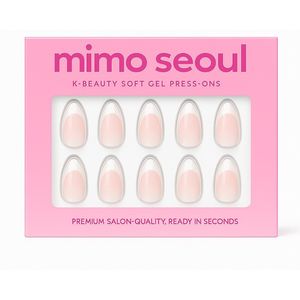 Mimo Seoul Soft Gel Press-On Nails – Classic French – Short Almond – Nepnagels – Plaknagels
