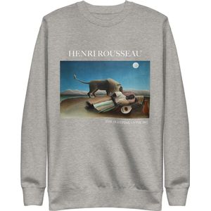 Henri Rousseau 'De Slapende Zigeuner' (""The Sleeping Gypsy"") Beroemd Schilderij Sweatshirt | Unisex Premium Sweatshirt | Carbon Grijs | S