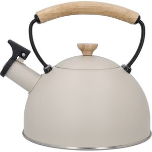 Fluitketel, 1.6 L, RVS, Hout, Latte - La Cafetière