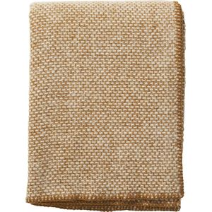 Klippan - Domino - Plaid - Woondeken - Caramel Ecru - 130cm x 180cm - 100% lamswol - Wasbaar